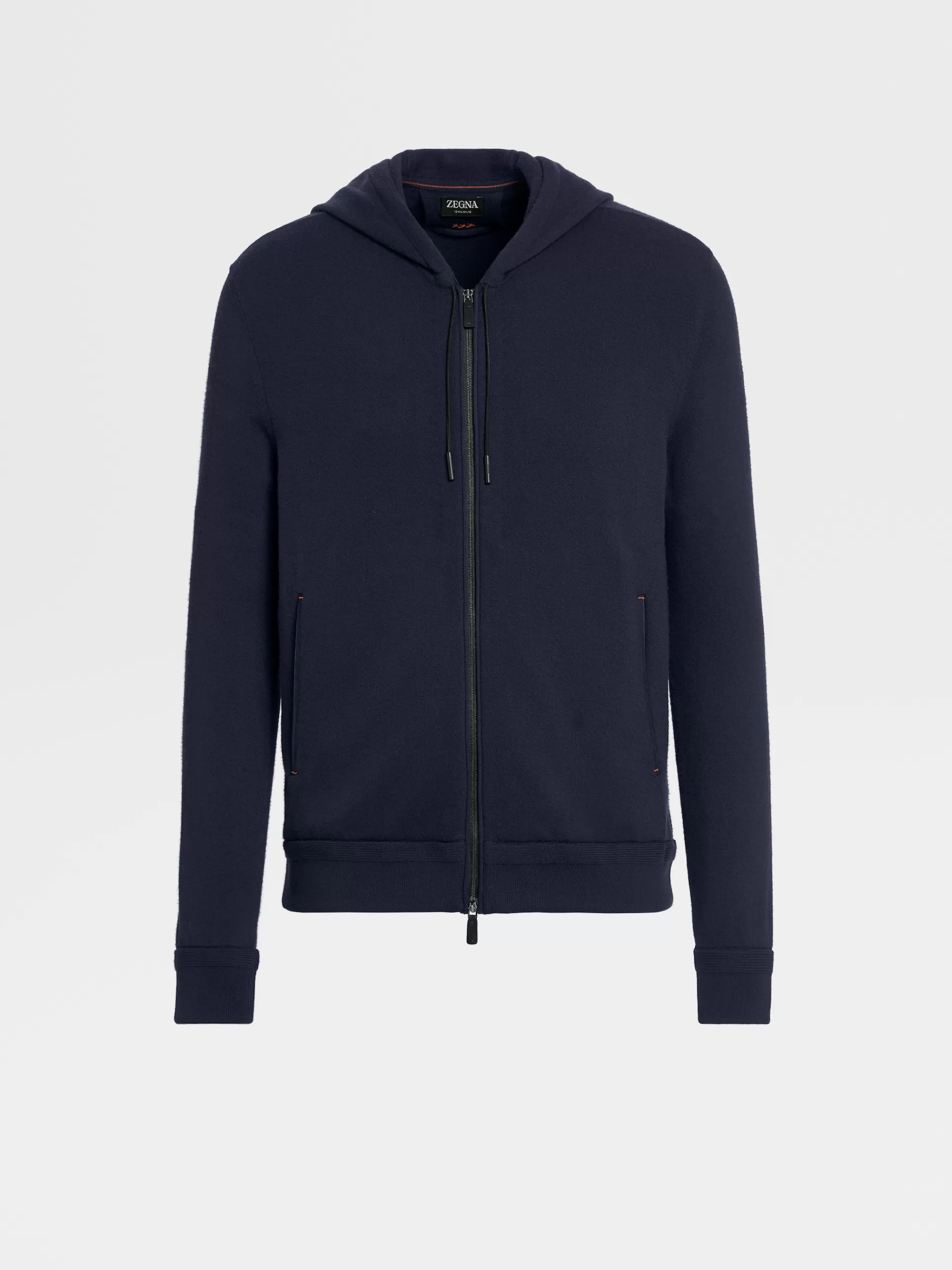 ZEGNA Malhas^Sweatshirt Com Capuz Em Malha De La 12Milmil12 Azul-Marinho