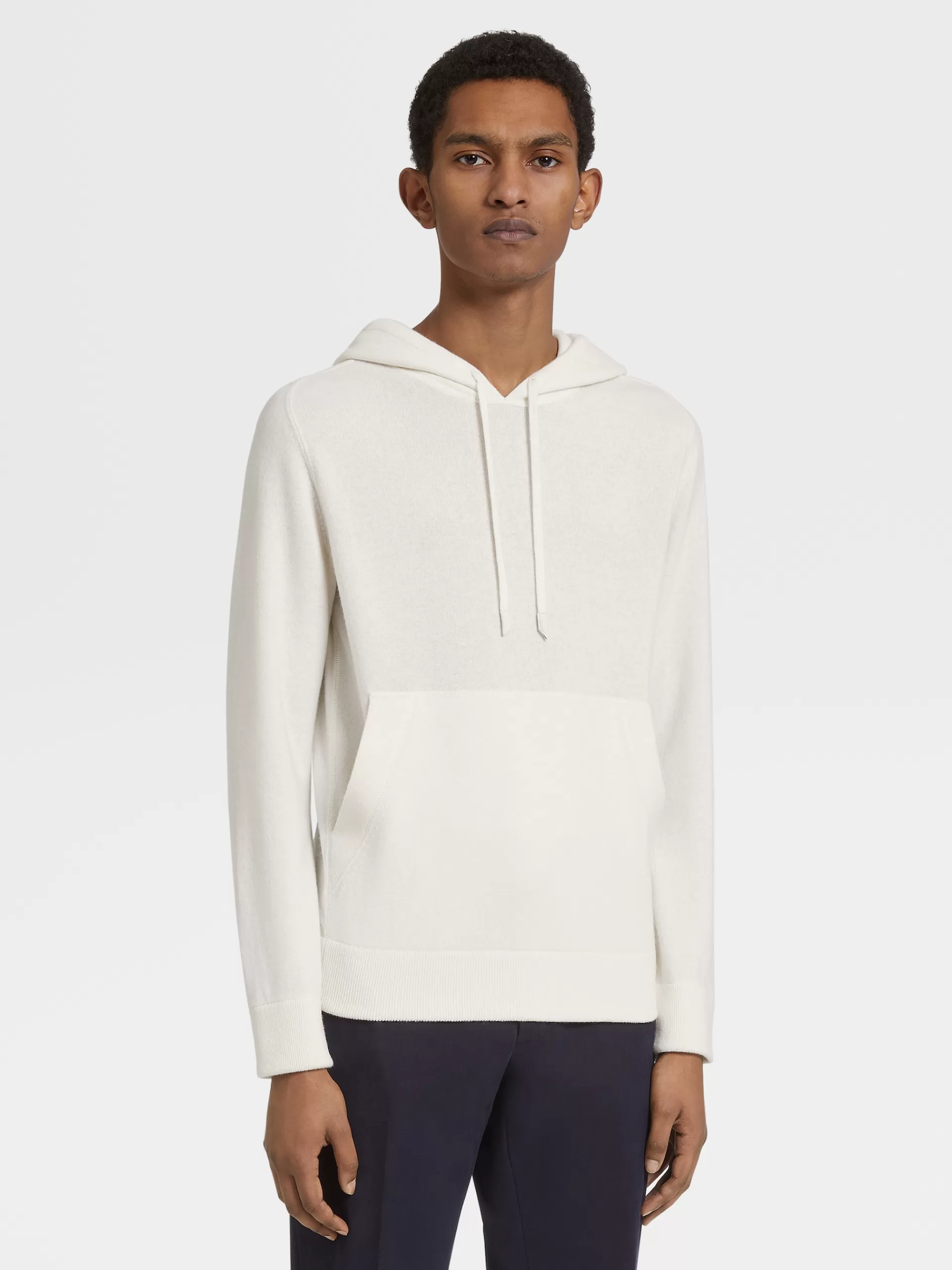 ZEGNA Sweatshirts^Sweatshirt Com Capuz Oasi Cashmere Branca Branco