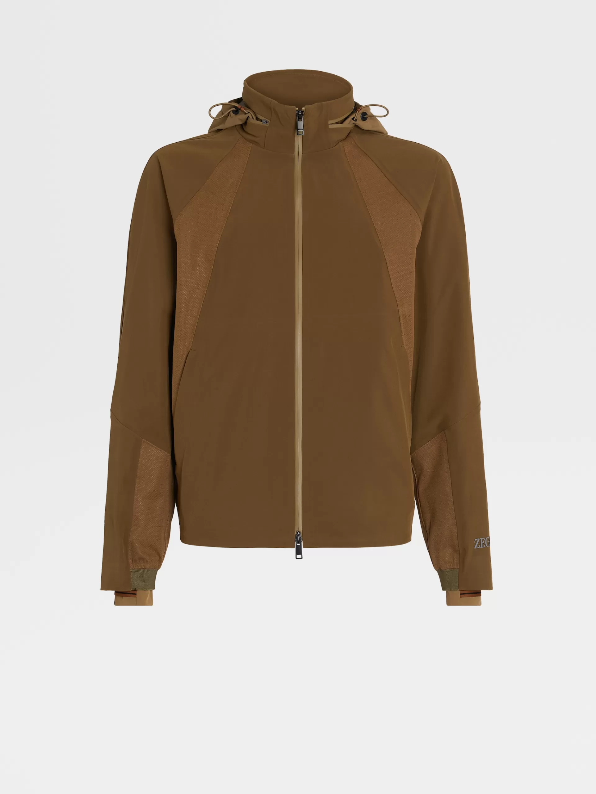 ZEGNA Sweatshirts^Sweatshirt De 3 Camadas Em La Techmerino™ Com Fecho De Correr Integral Verde-Azeitona Escura Verde-Azeitona Escuro