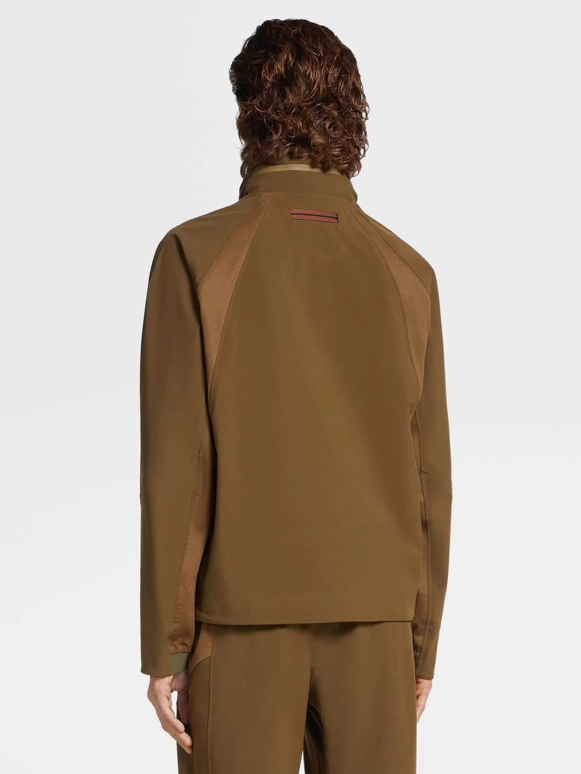 ZEGNA Sweatshirts^Sweatshirt De 3 Camadas Em La Techmerino™ Com Fecho De Correr Integral Verde-Azeitona Escura Verde-Azeitona Escuro