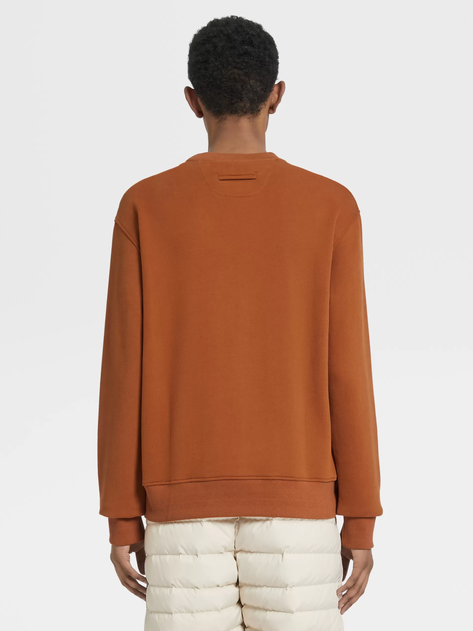 ZEGNA Sweatshirts^Sweatshirt De Gola Redonda Em Algodao #Usetheexisting™ Cor Vicunha