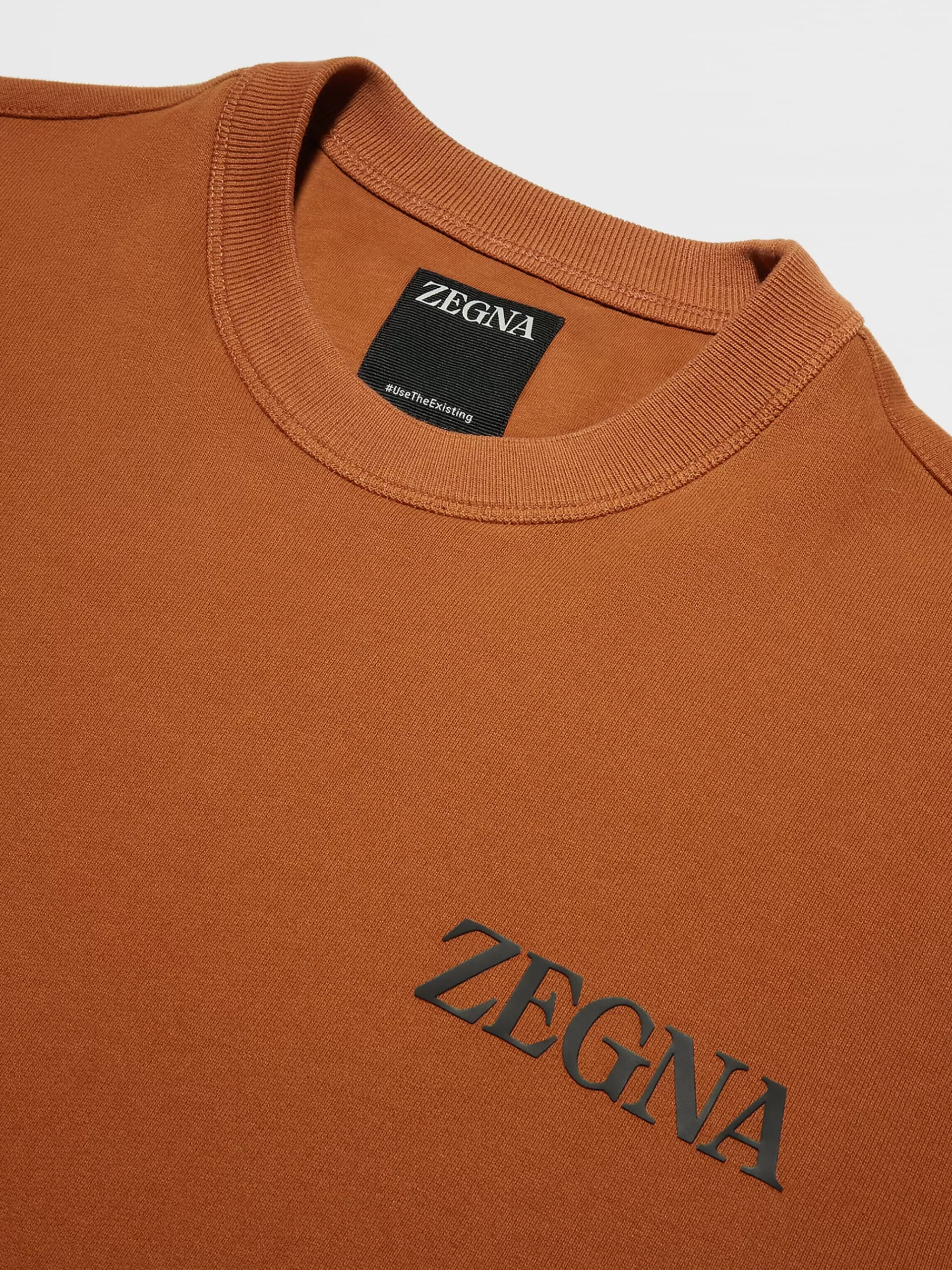 ZEGNA Sweatshirts^Sweatshirt De Gola Redonda Em Algodao #Usetheexisting™ Cor Vicunha