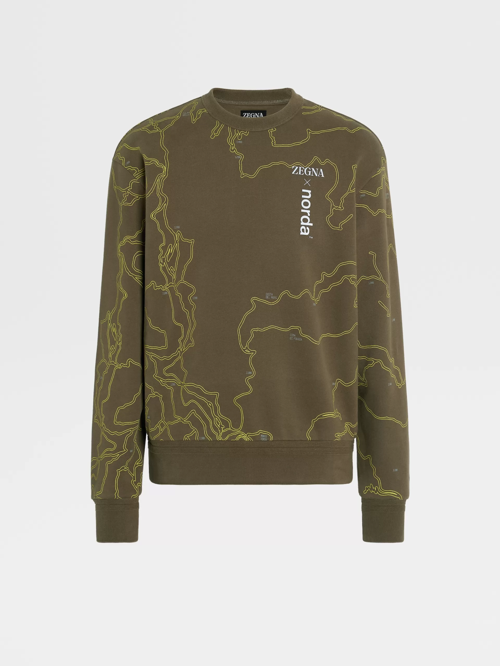 ZEGNA Sweatshirts^Sweatshirt De Gola Redonda Em Algodao #Usetheexisting™ X Norda™ Verde-Azeitona Escuro