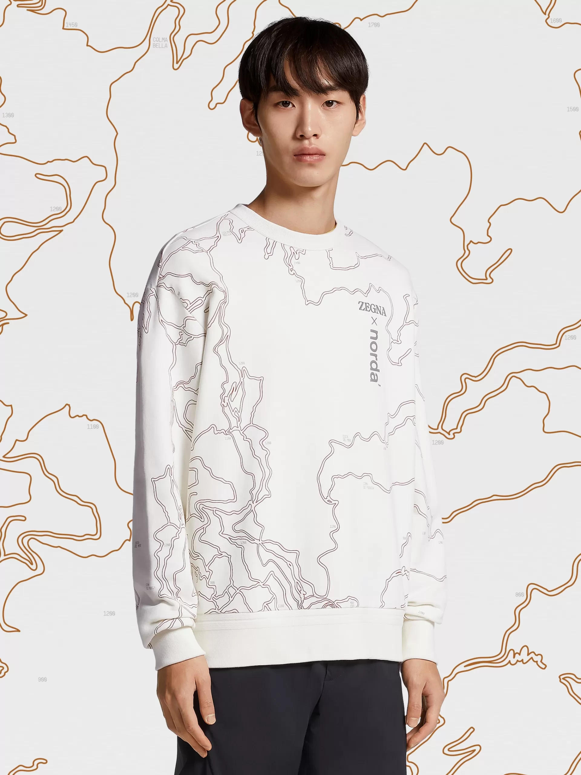 ZEGNA Sweatshirts^Sweatshirt De Gola Redonda Em Algodao #Usetheexisting™ X Norda™ Branca Branco