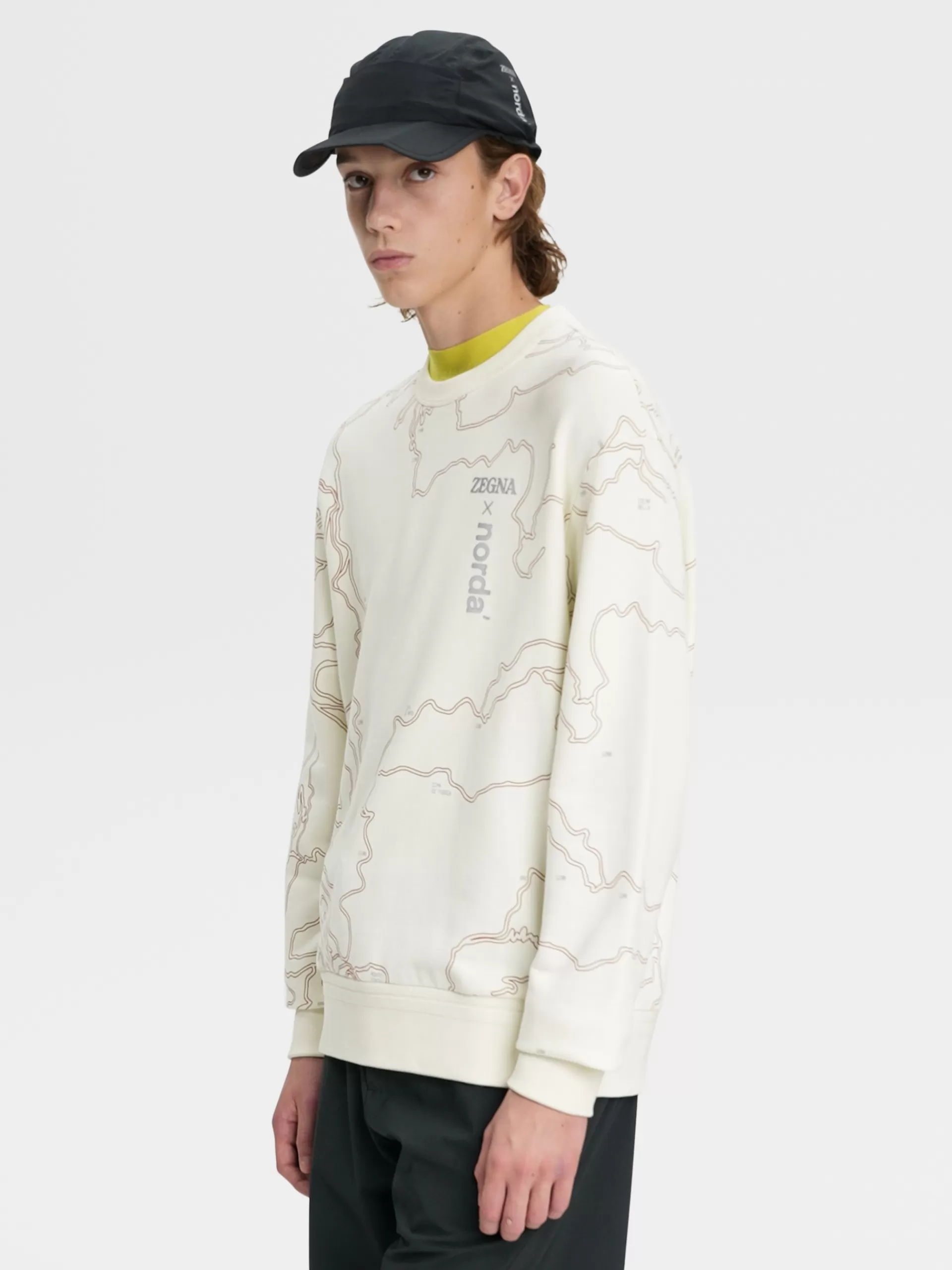 ZEGNA Sweatshirts^Sweatshirt De Gola Redonda Em Algodao #Usetheexisting™ X Norda™ Branca Branco