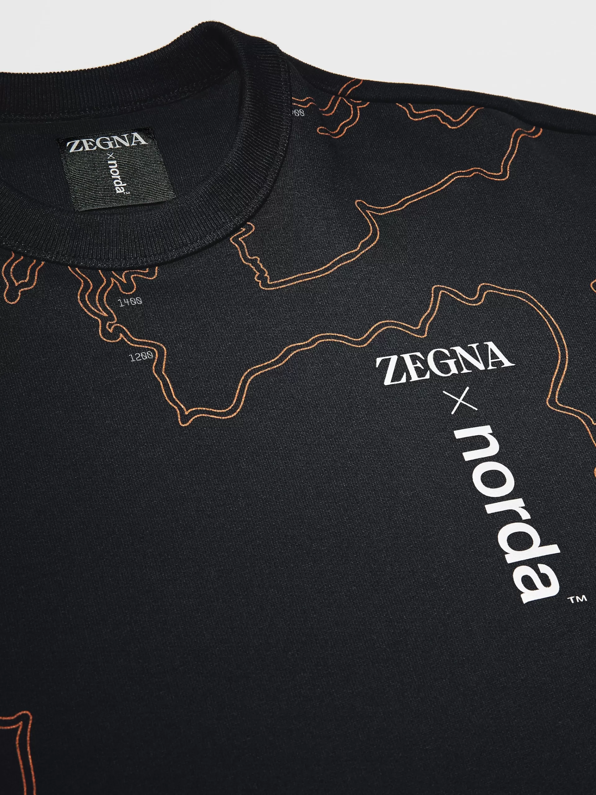 ZEGNA Sweatshirts^Sweatshirt De Gola Redonda Em Algodao #Usetheexisting™ X Norda™ Preta Preto
