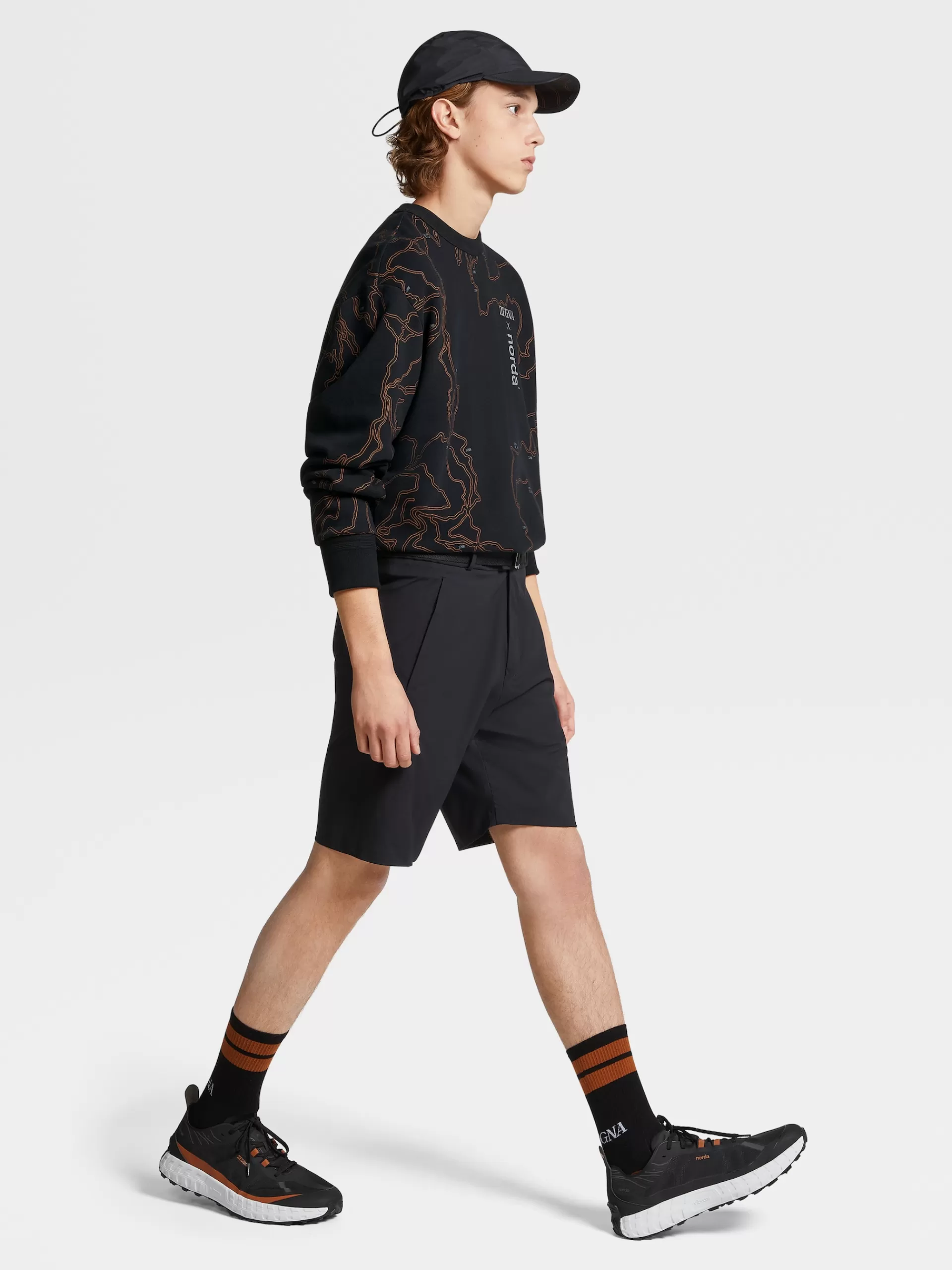 ZEGNA Sweatshirts^Sweatshirt De Gola Redonda Em Algodao #Usetheexisting™ X Norda™ Preta Preto