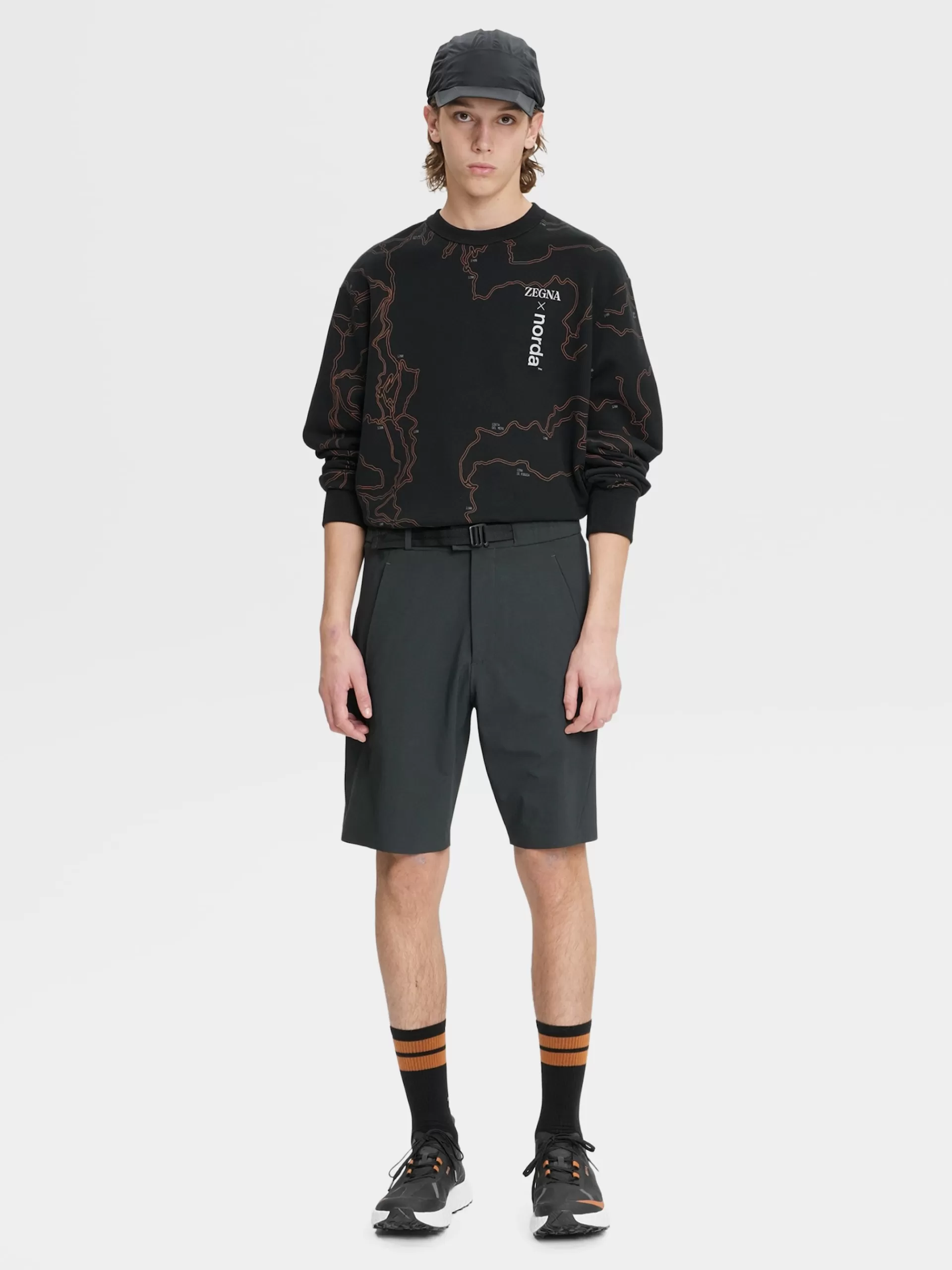 ZEGNA Sweatshirts^Sweatshirt De Gola Redonda Em Algodao #Usetheexisting™ X Norda™ Preta Preto