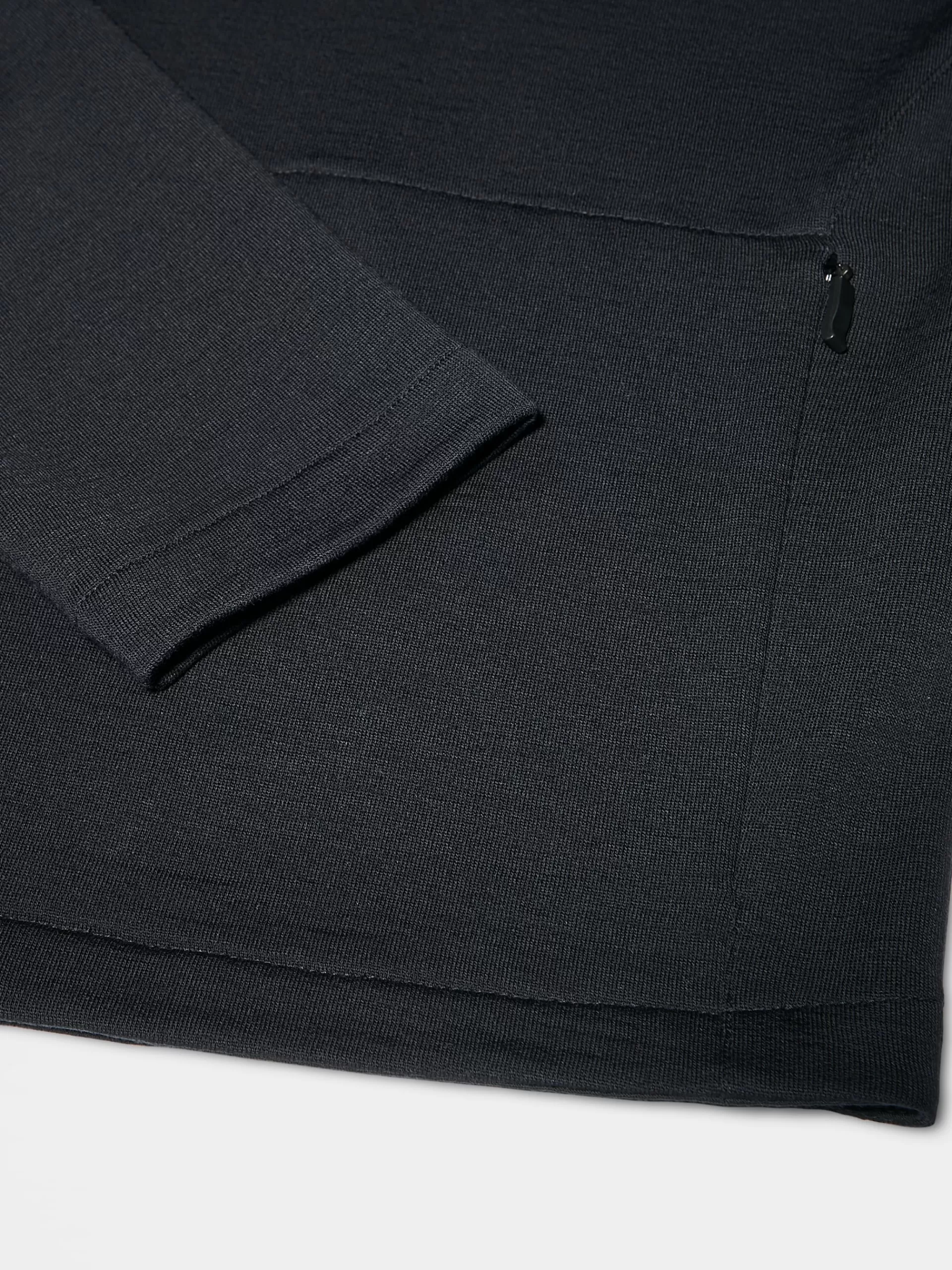 ZEGNA Sweatshirts^Sweatshirt Em La Techmerino™ Com Fecho De Correr Integral Azul-Marinho