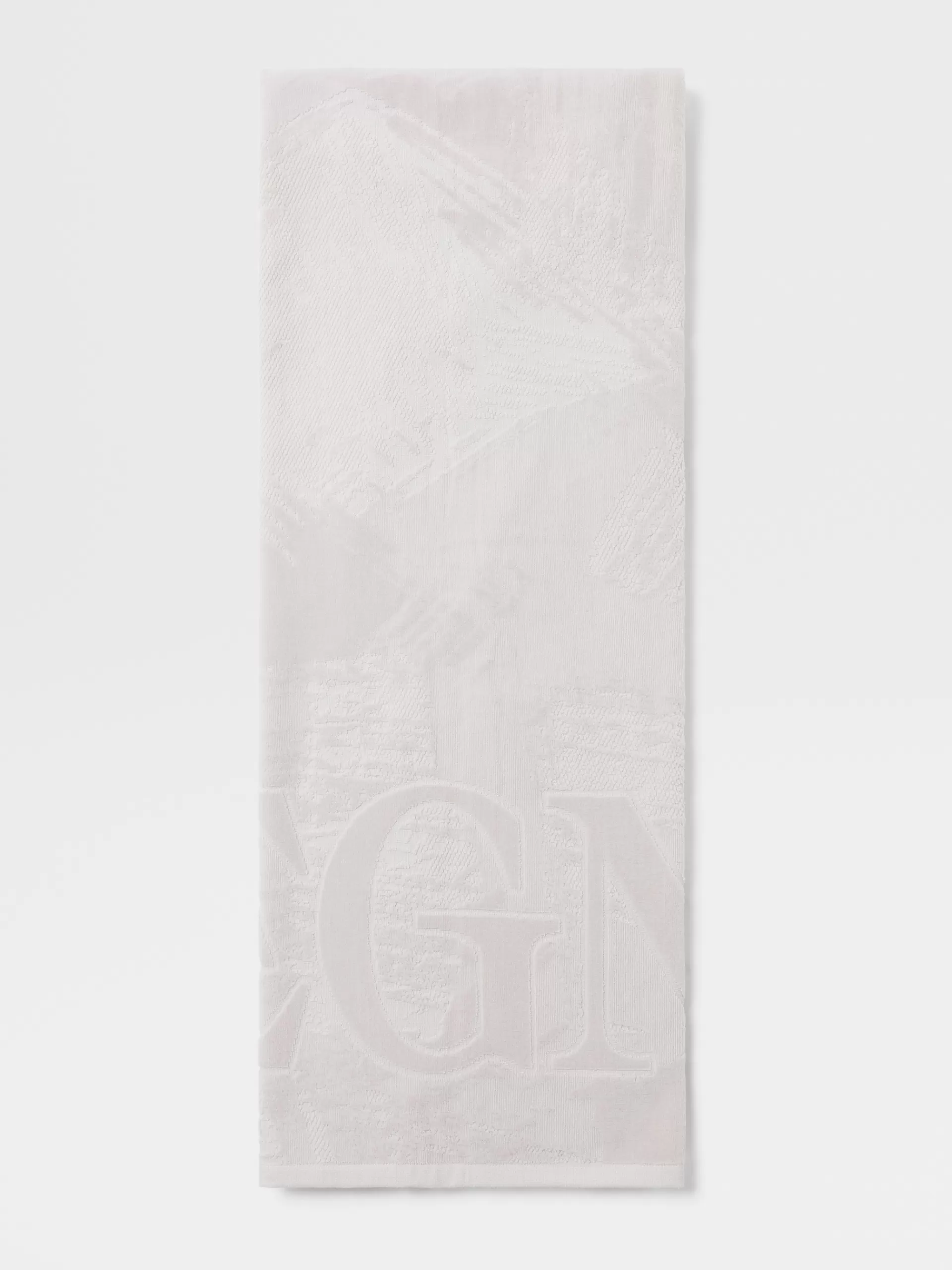 ZEGNA Moda Praia^Toalha De Praia Com Logotipo Bege-Claro