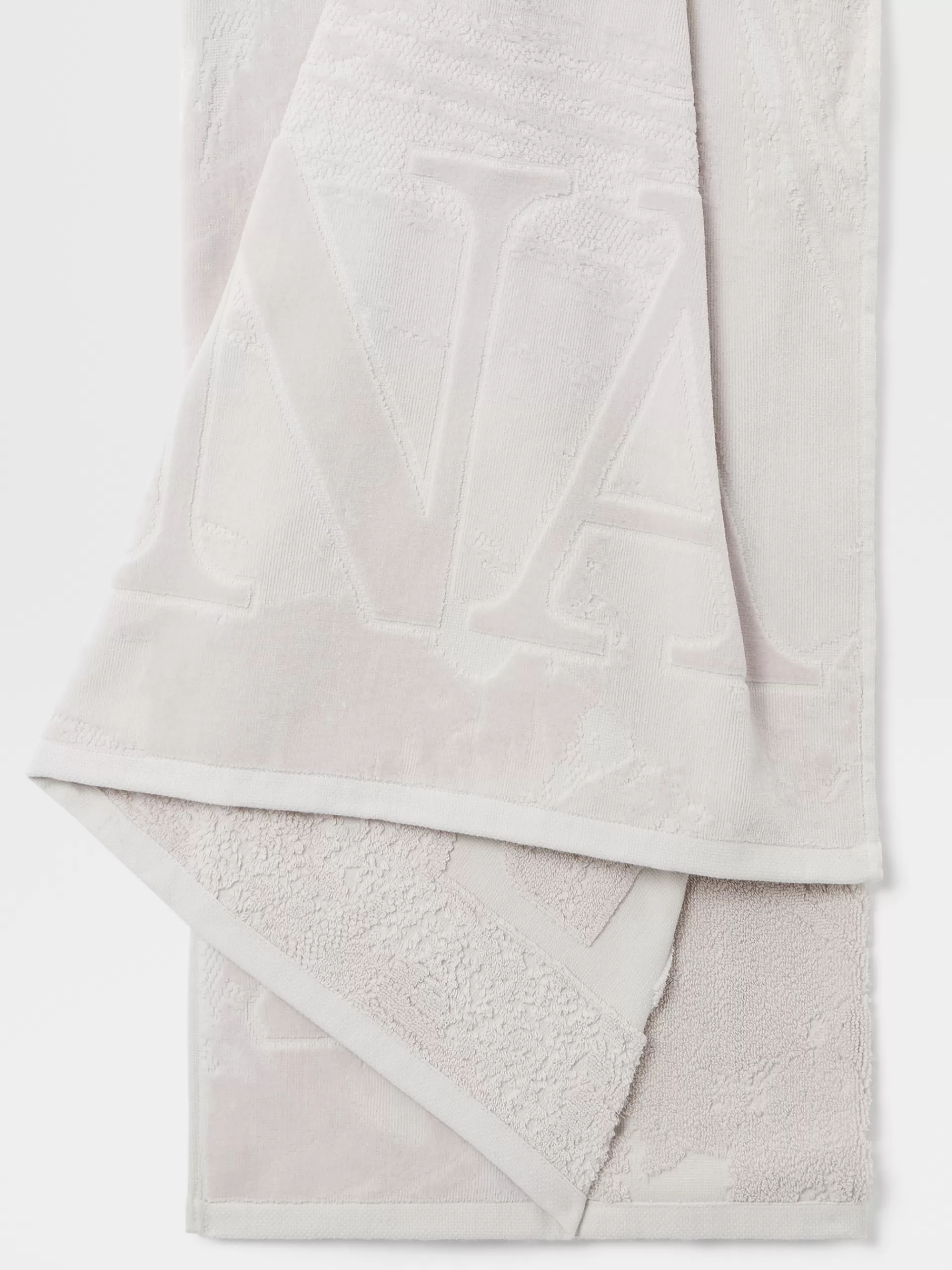 ZEGNA Moda Praia^Toalha De Praia Com Logotipo Bege-Claro