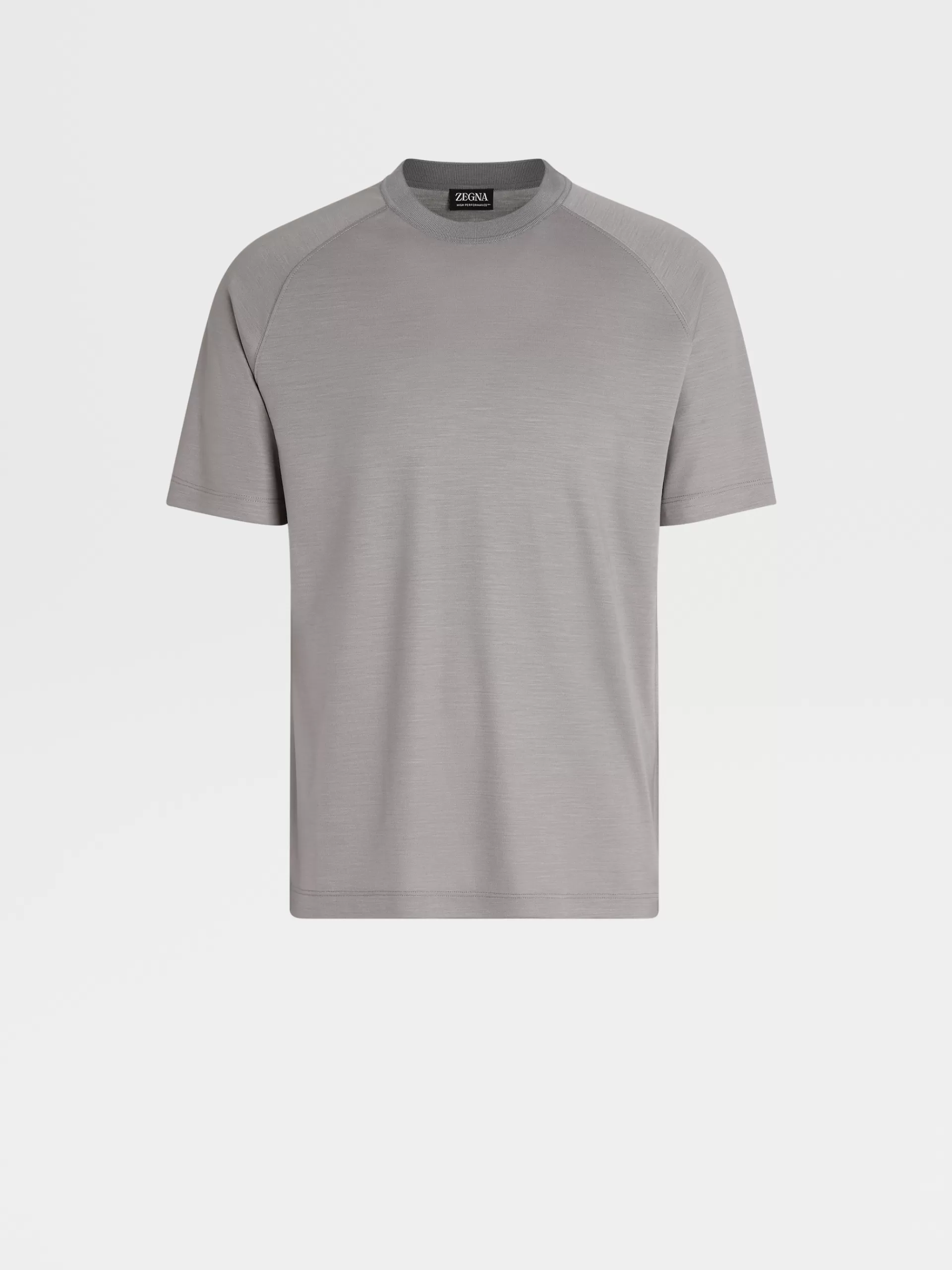 ZEGNA T-Shirts^T-Shirt Cinzenta Em Jersei De La High Performance™ Cinzento