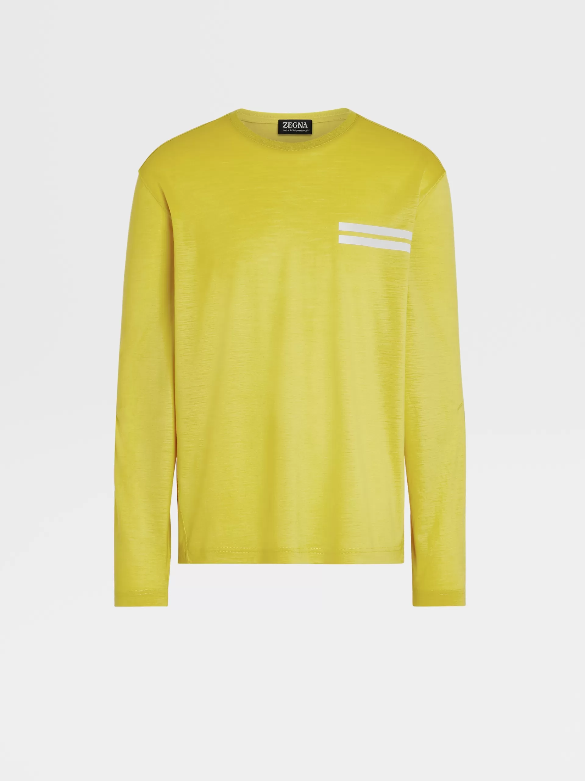 ZEGNA T-Shirts^T-Shirt De Manga Comprida Amarela Em La High Performance™ Amarelo