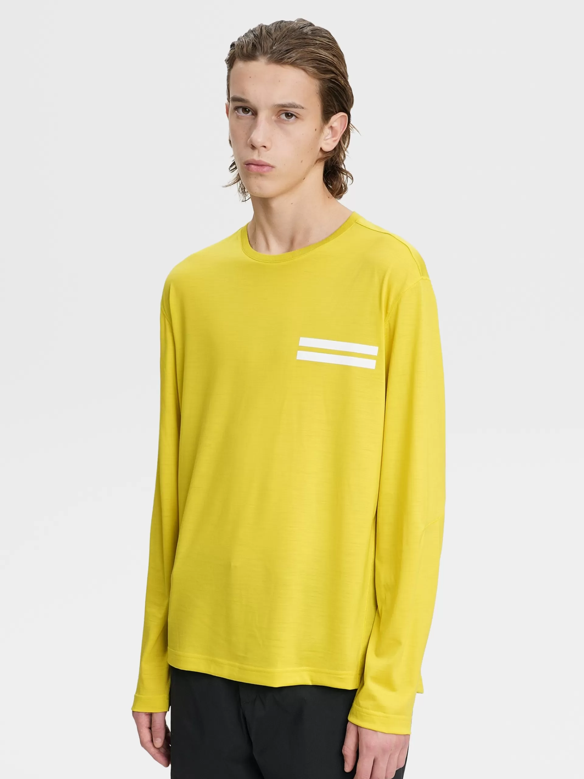 ZEGNA T-Shirts^T-Shirt De Manga Comprida Amarela Em La High Performance™ Amarelo