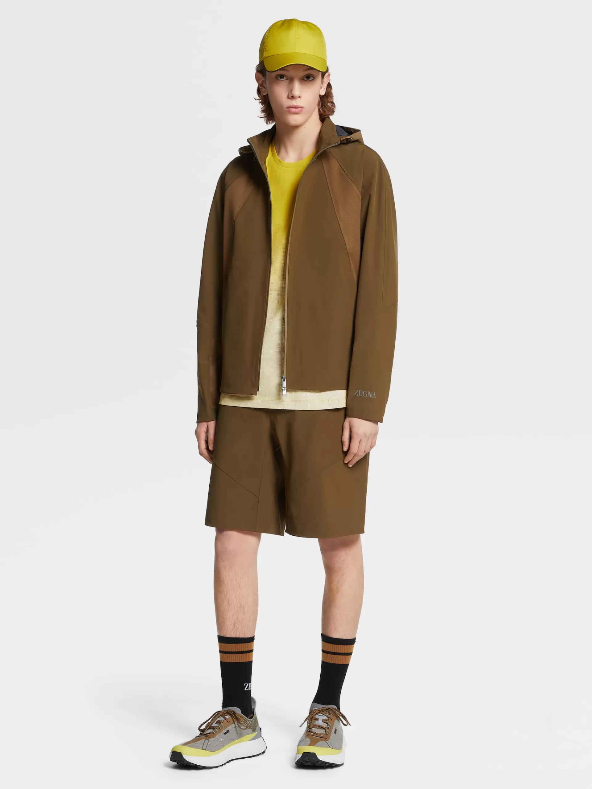 ZEGNA T-Shirts^T-Shirt De Manga Curta Amarela Em La High Performance™ Com Efeito Desbotado Amarelo