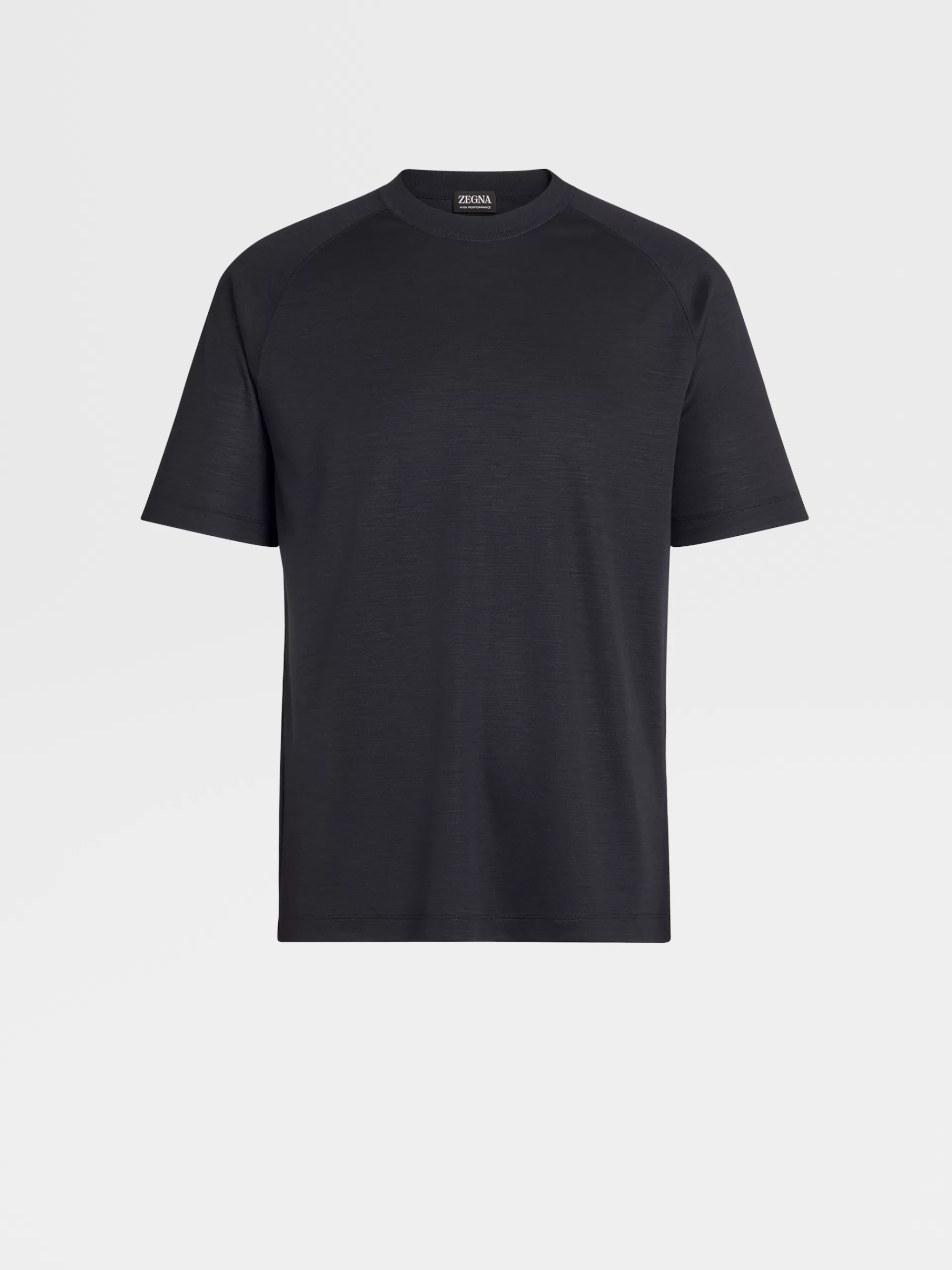 ZEGNA T-Shirts^T-Shirt De Manga Curta Em La High Performance™ Azul-Marinho
