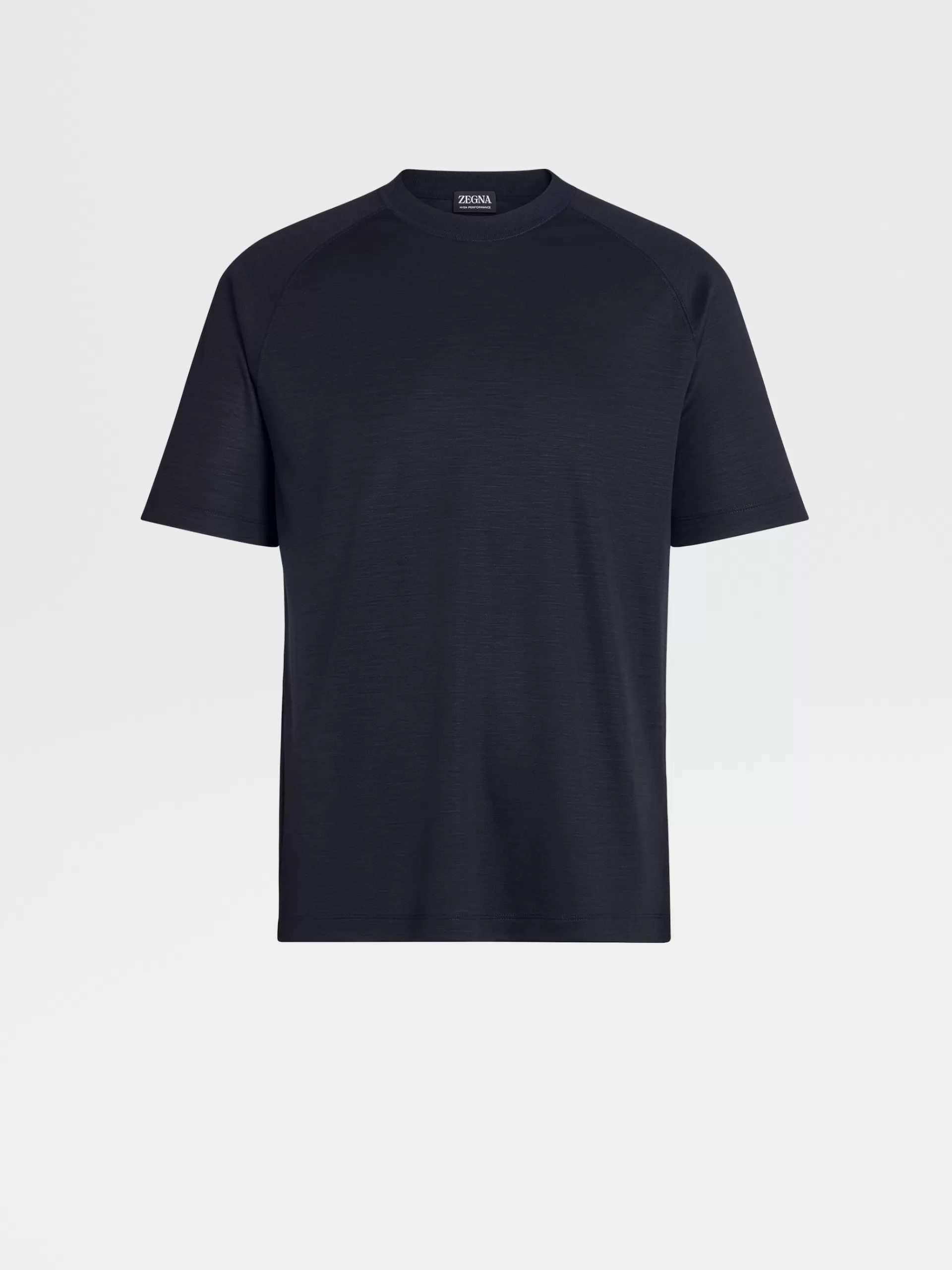 ZEGNA T-Shirts^T-Shirt De Manga Curta Em La High Performance™ Azul-Marinho