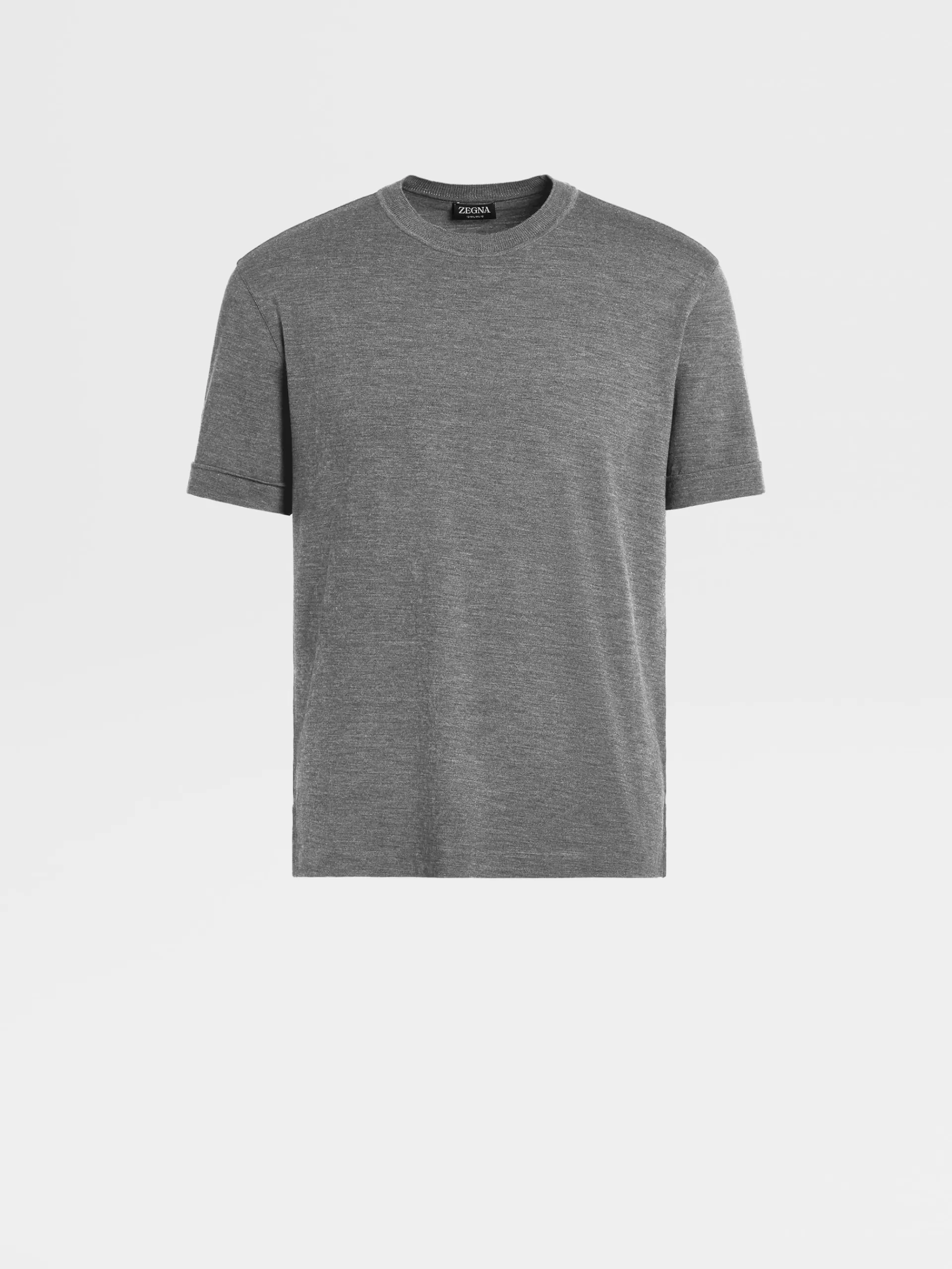 ZEGNA T-Shirts^T-Shirt De Manga Curta No Tom Em La 12Milmil12 Cinzento Mesclado