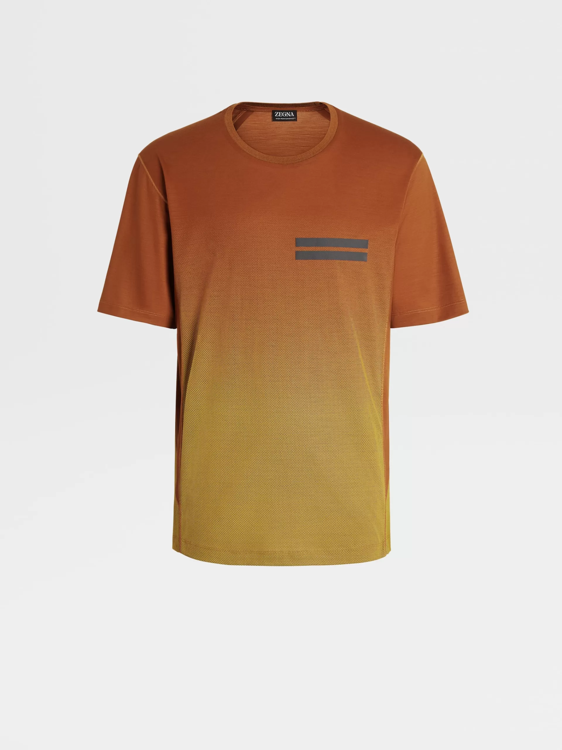 ZEGNA T-Shirts^T-Shirt De Manga Curta No Tom Em La High Performance™ Com Efeito Desbotado Vicunha Vivo