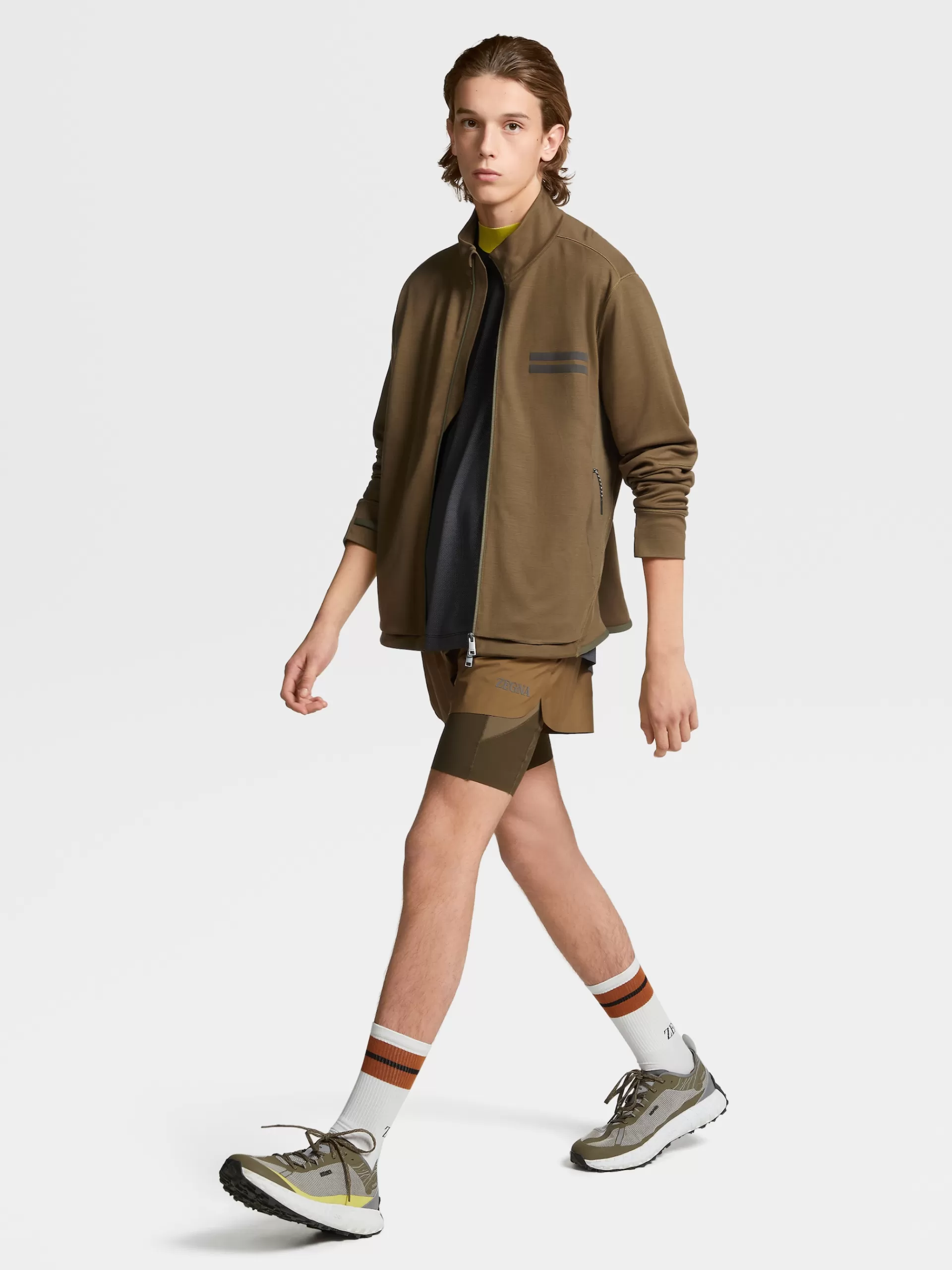 ZEGNA T-Shirts^T-Shirt De Manga Curta Preta Em La High Performance™ Com Efeito Desbotado Preto