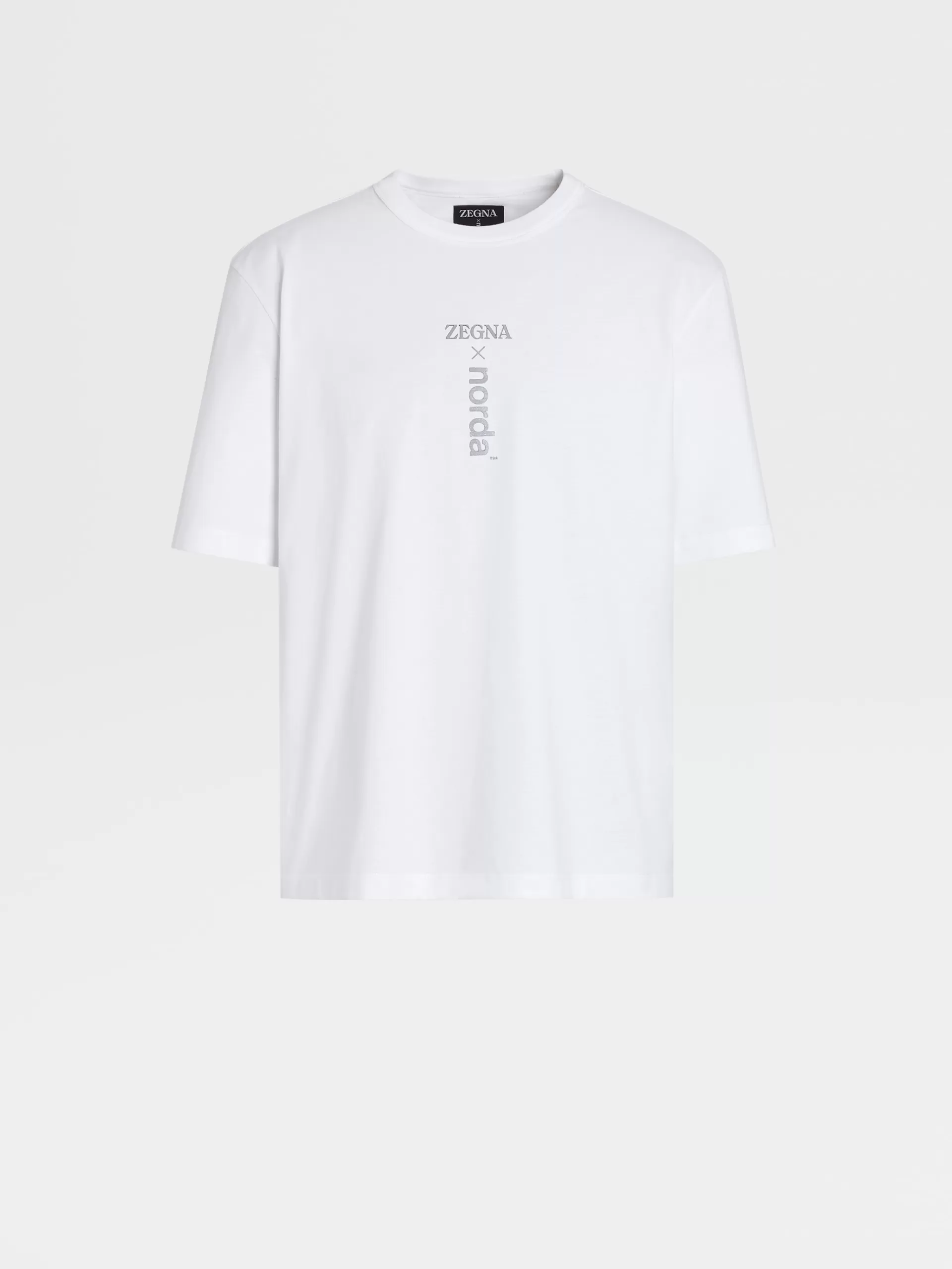ZEGNA T-Shirts^T-Shirt De Manga Curta X Norda™ Branca Em Algodao #Usetheexisting™ Estampado Branco