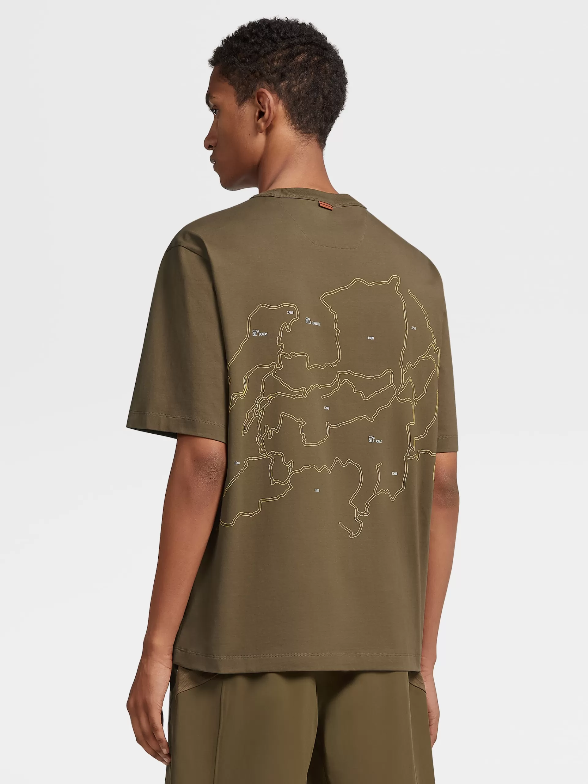 ZEGNA T-Shirts^T-Shirt De Manga Curta X Norda™ Em Algodao #Usetheexisting™ Estampado Verde-Azeitona