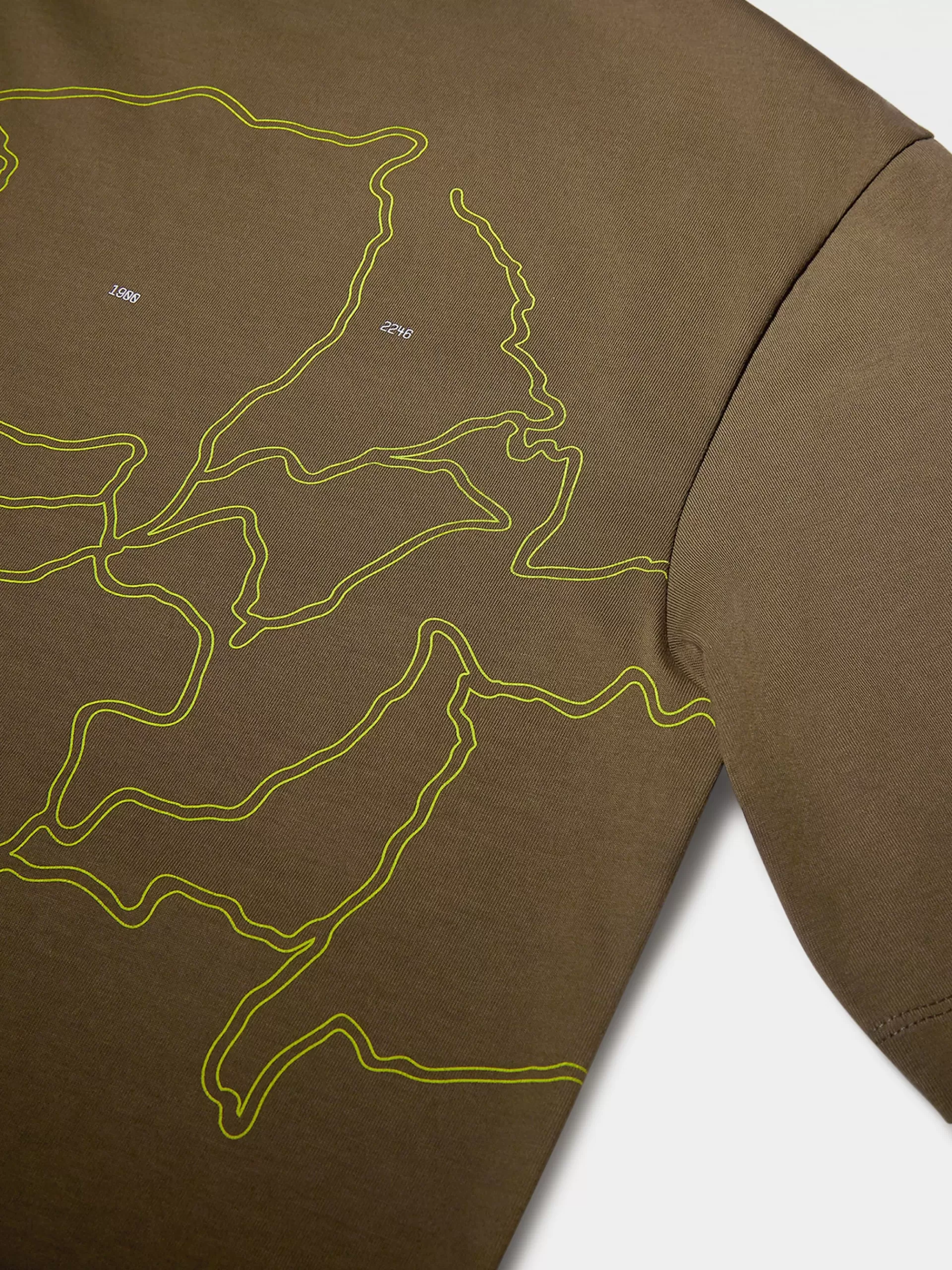 ZEGNA T-Shirts^T-Shirt De Manga Curta X Norda™ Em Algodao #Usetheexisting™ Estampado Verde-Azeitona