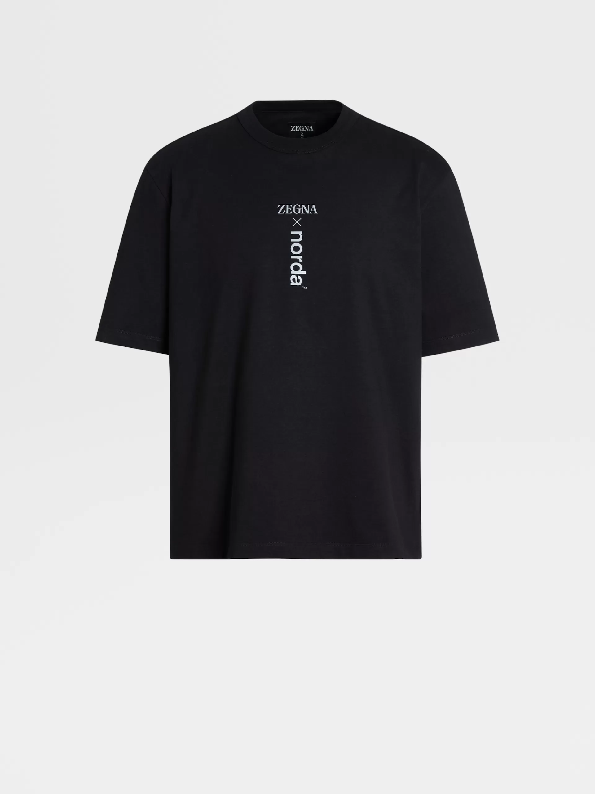 ZEGNA T-Shirts^T-Shirt De Manga Curta X Norda™ Preta Em Algodao #Usetheexisting™ Estampado Preto