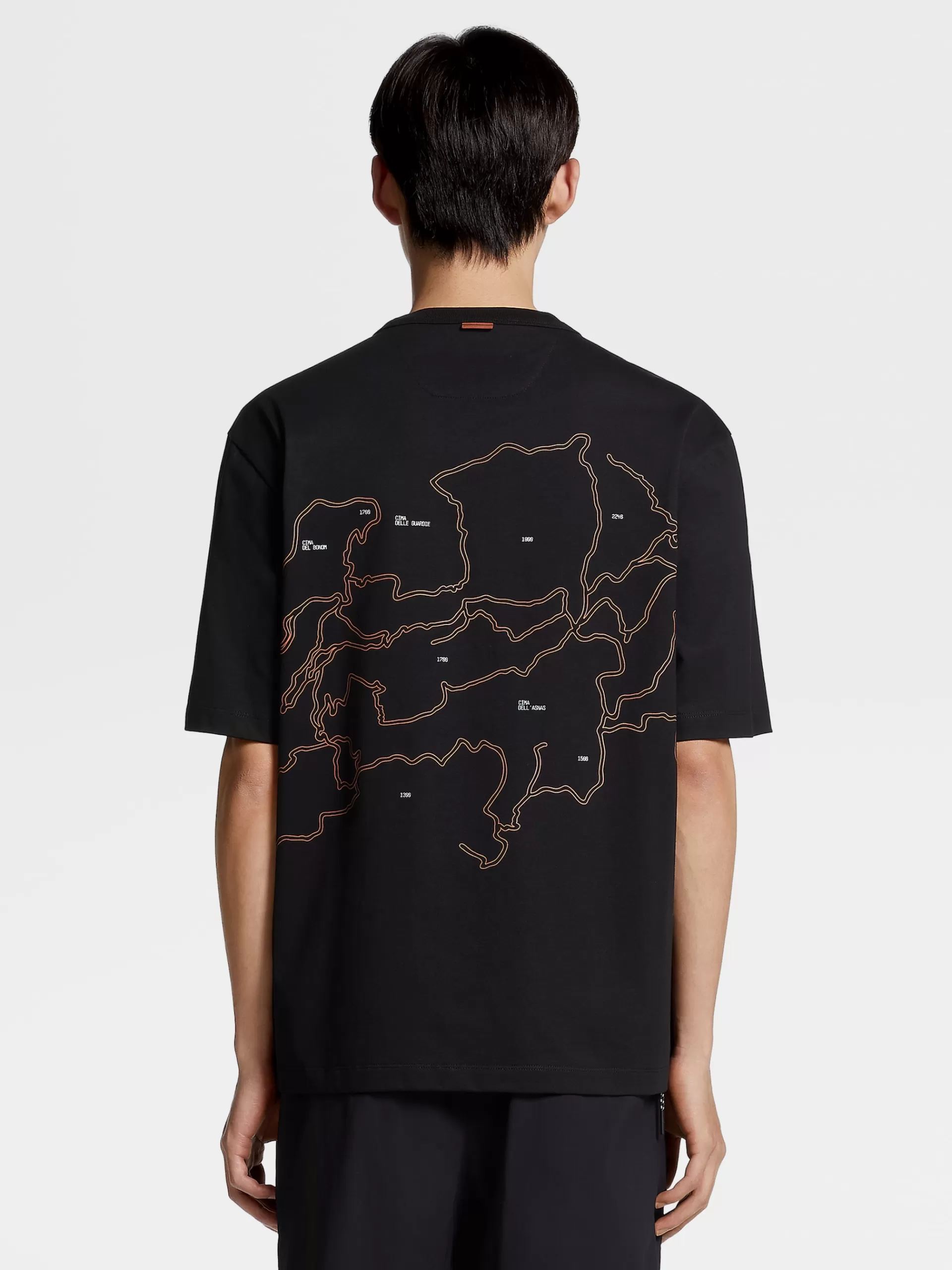 ZEGNA T-Shirts^T-Shirt De Manga Curta X Norda™ Preta Em Algodao #Usetheexisting™ Estampado Preto