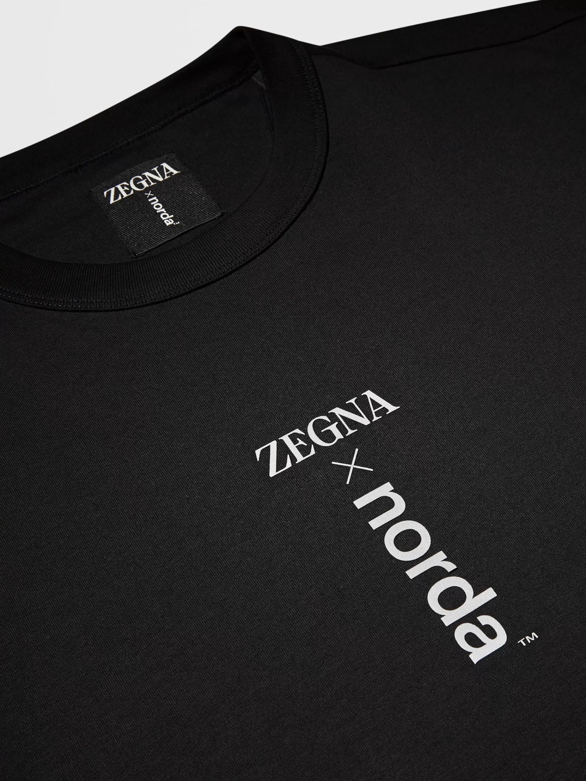 ZEGNA T-Shirts^T-Shirt De Manga Curta X Norda™ Preta Em Algodao #Usetheexisting™ Estampado Preto