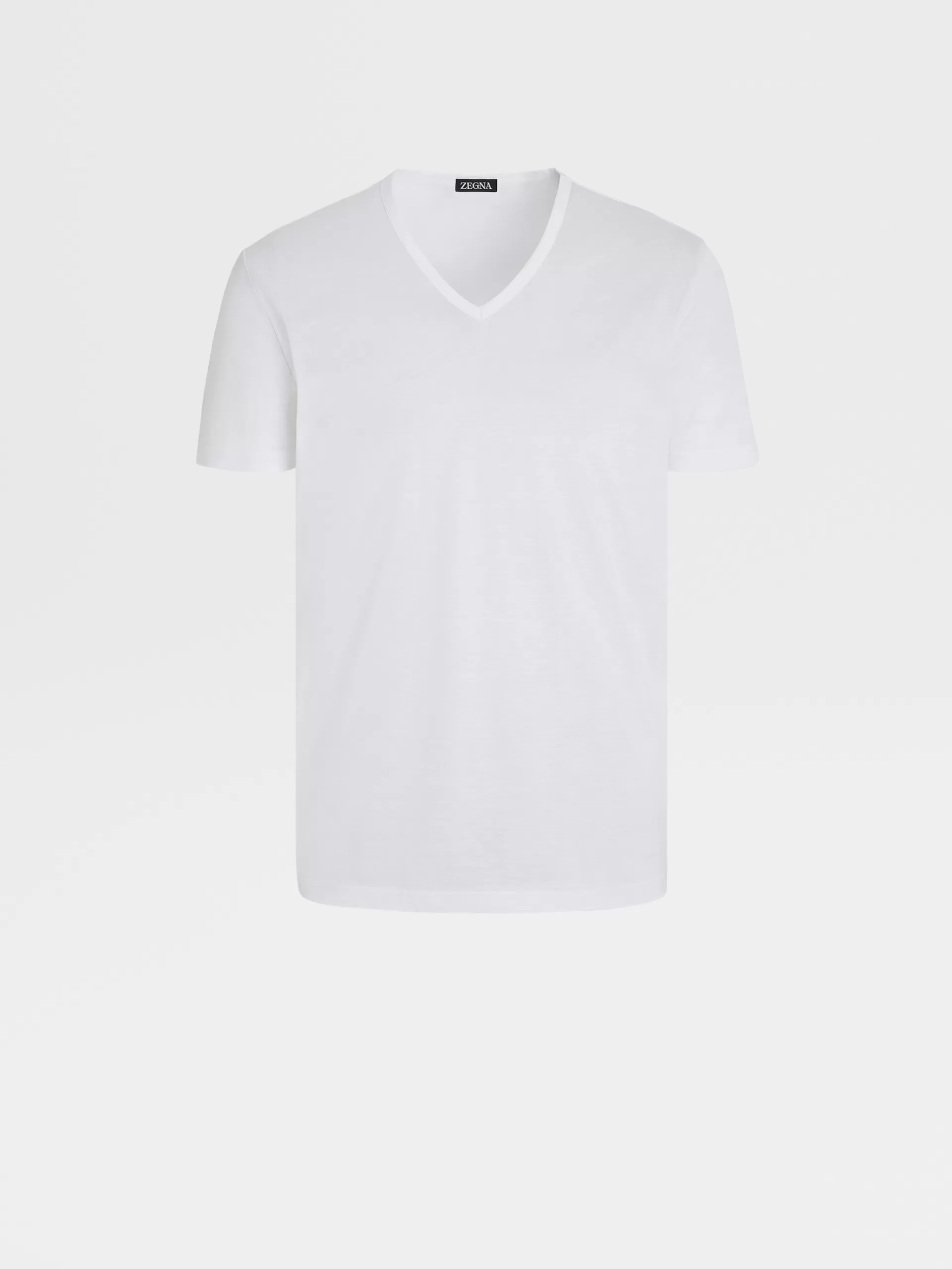 ZEGNA Roupa Interior E Meias^T-Shirt Em Algodao Branco