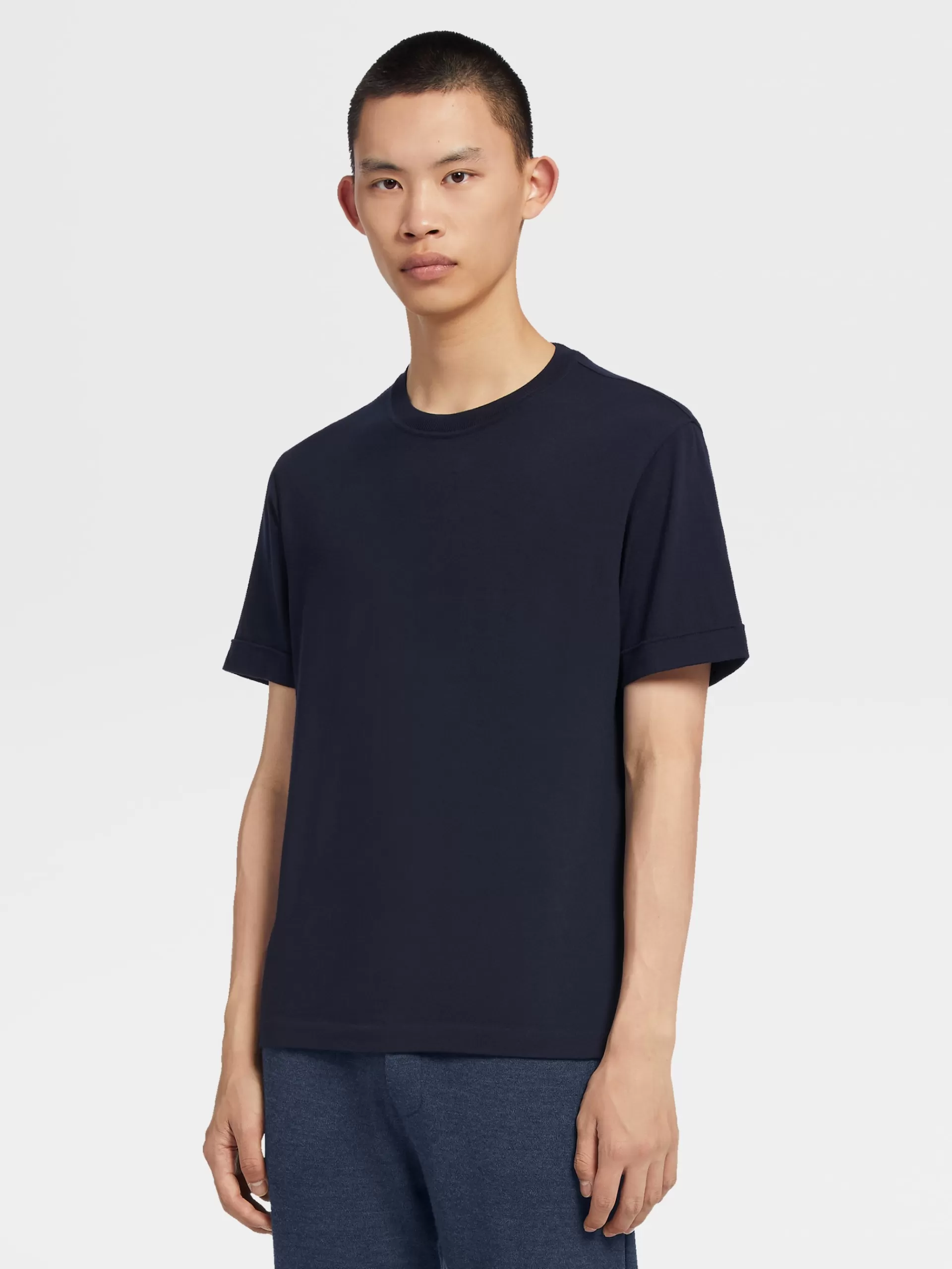 ZEGNA T-Shirts^T-Shirt Em Jersei De La 12Milmil12 Azul-Marinho
