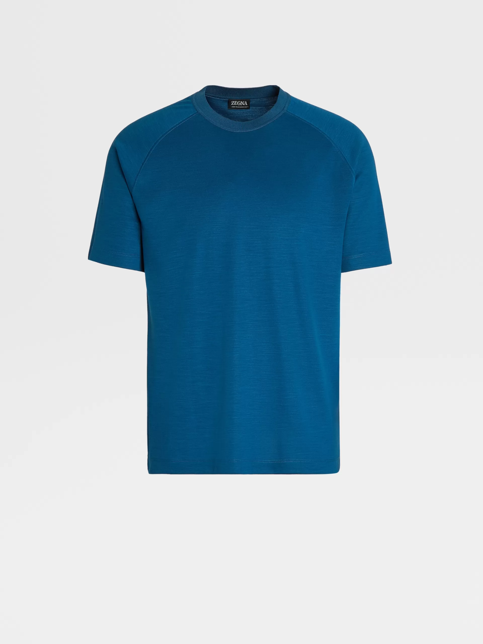 ZEGNA T-Shirts^T-Shirt Em Jersei De La High Performance™ Azul-Avio