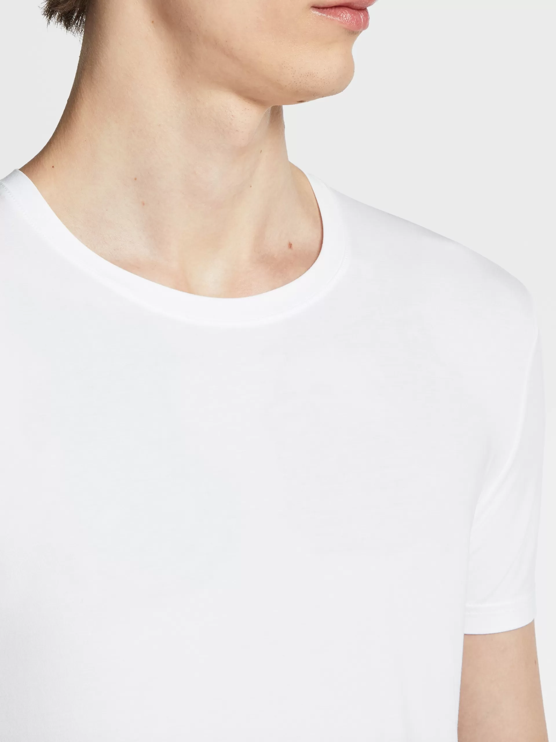 ZEGNA Roupa Interior E Meias^T-Shirt Em Modal Elastico Branco
